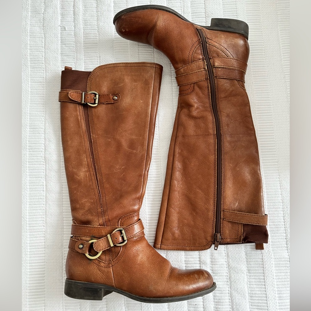 {Naturalizer} Leather Wide Shaft Riding Boots - Size 6
